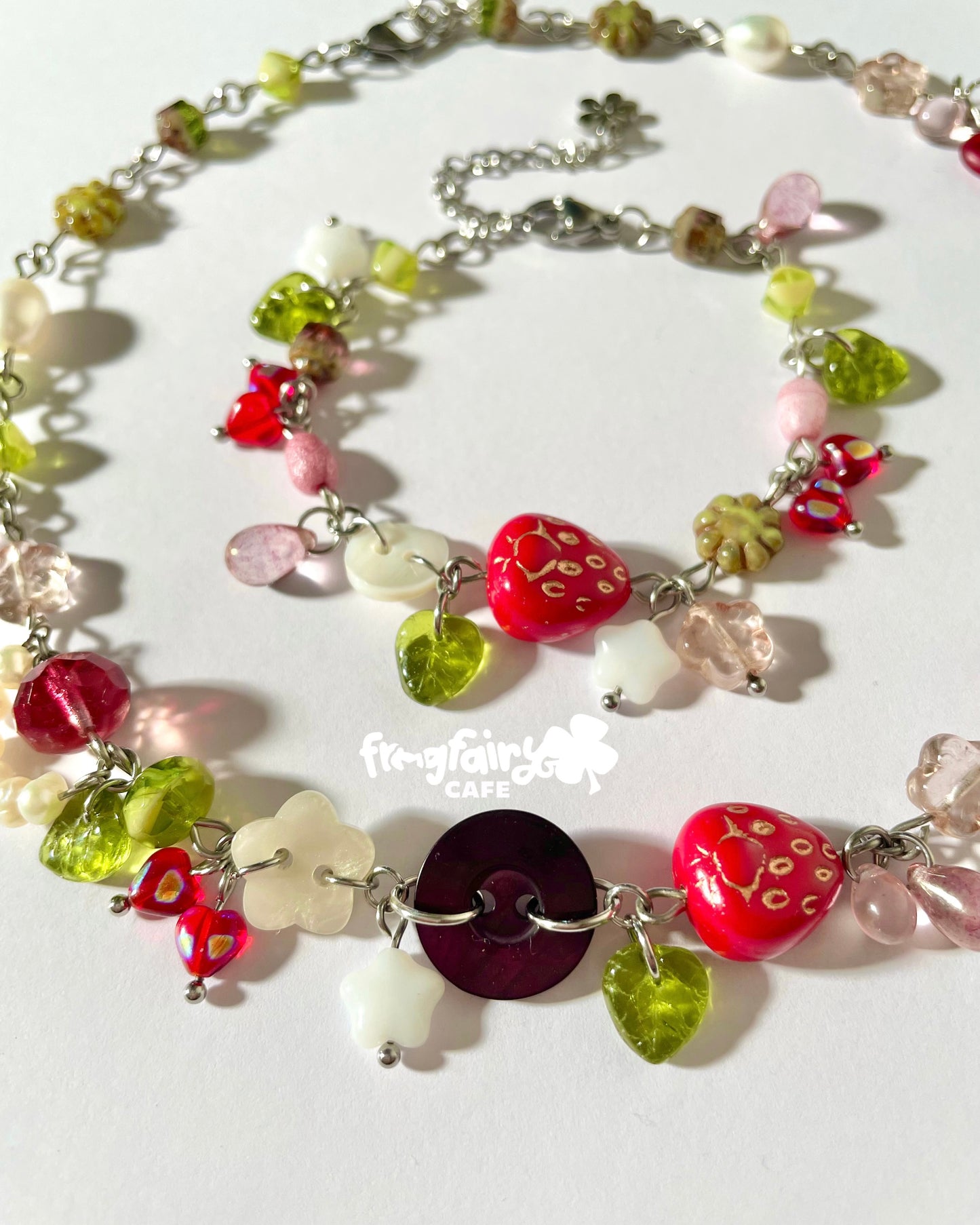 strawberry matcha bracelet