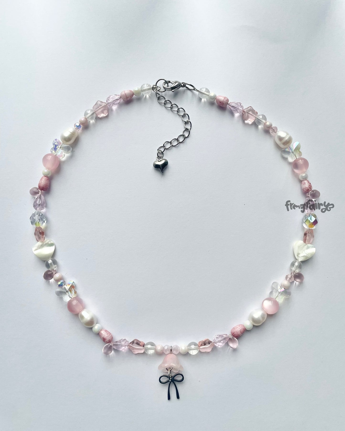 pink pearl necklace