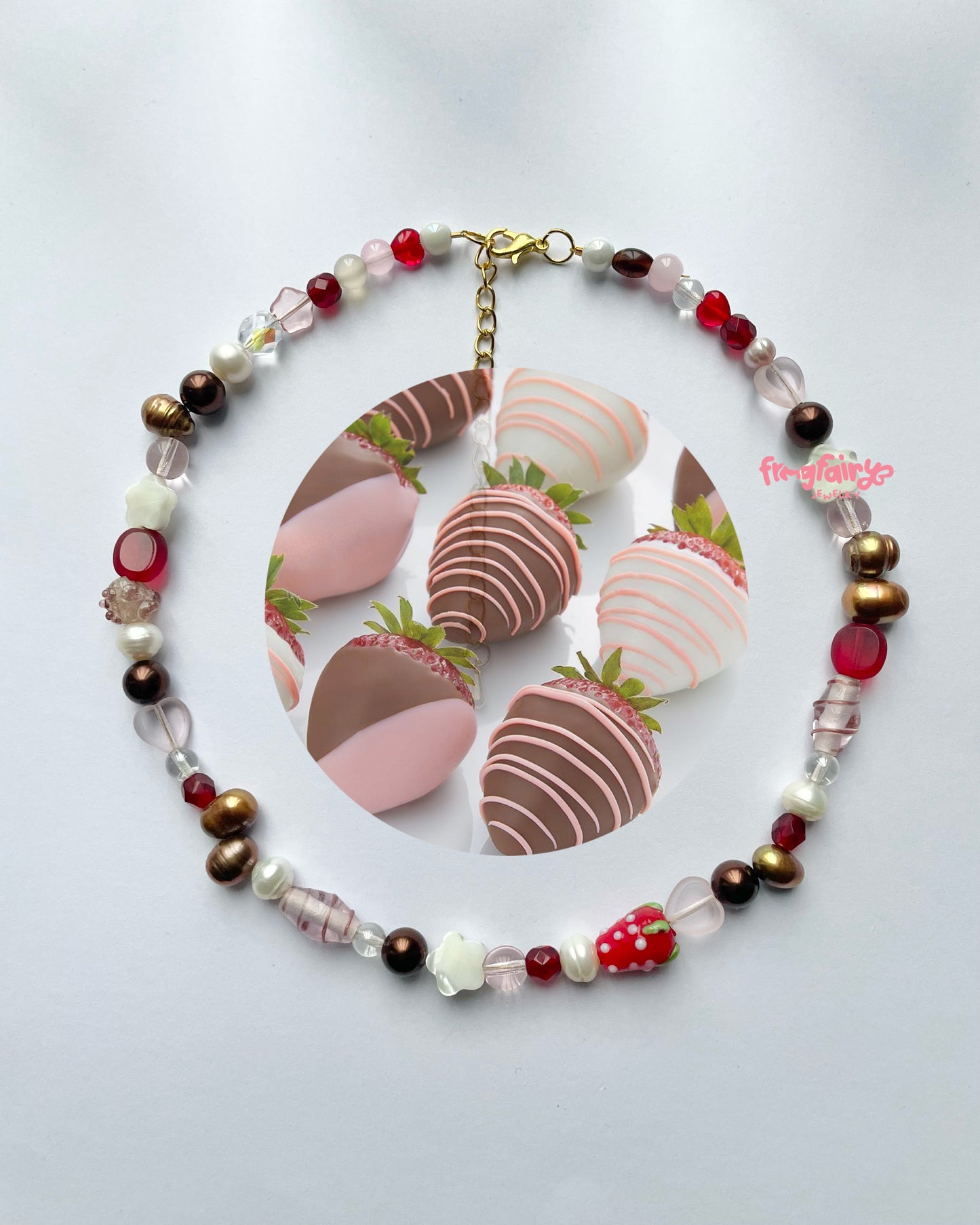 chocolate covered strawberries necklace