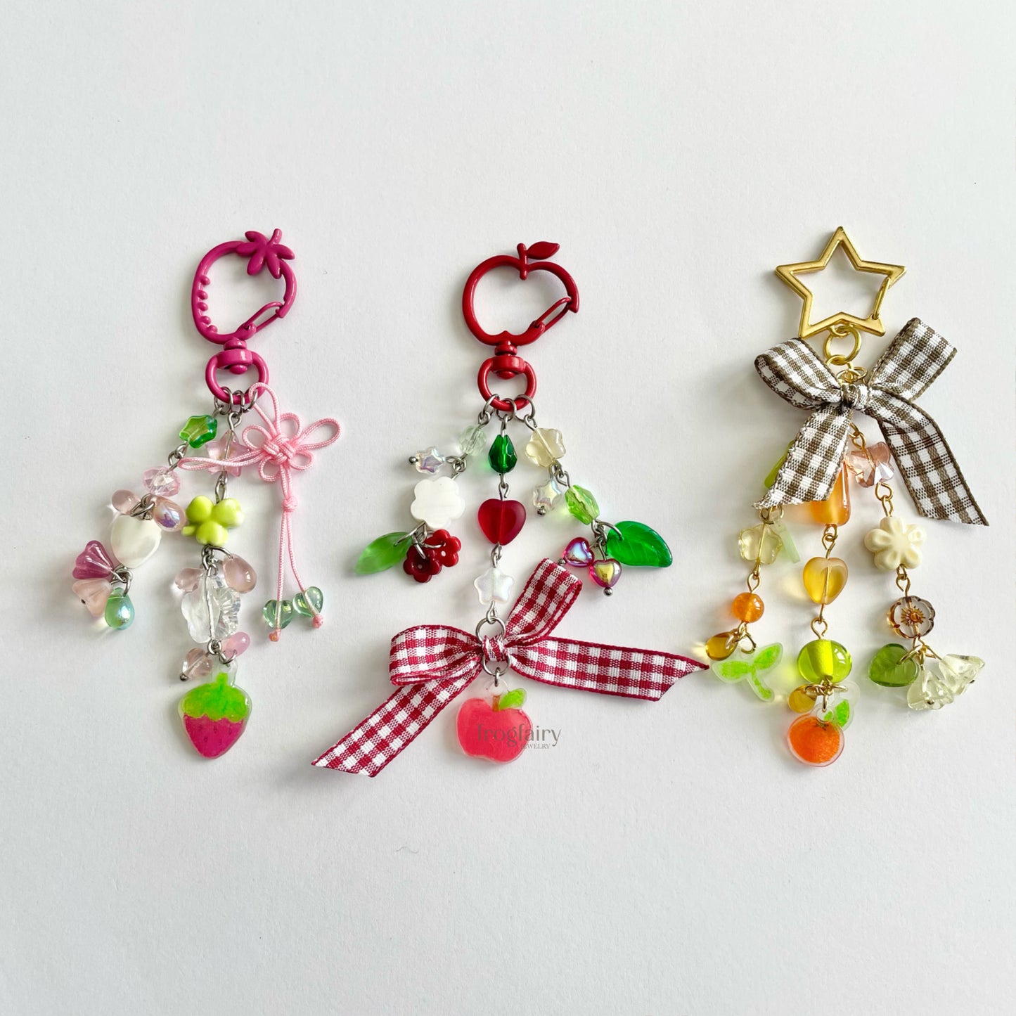 fruit picnic keychains