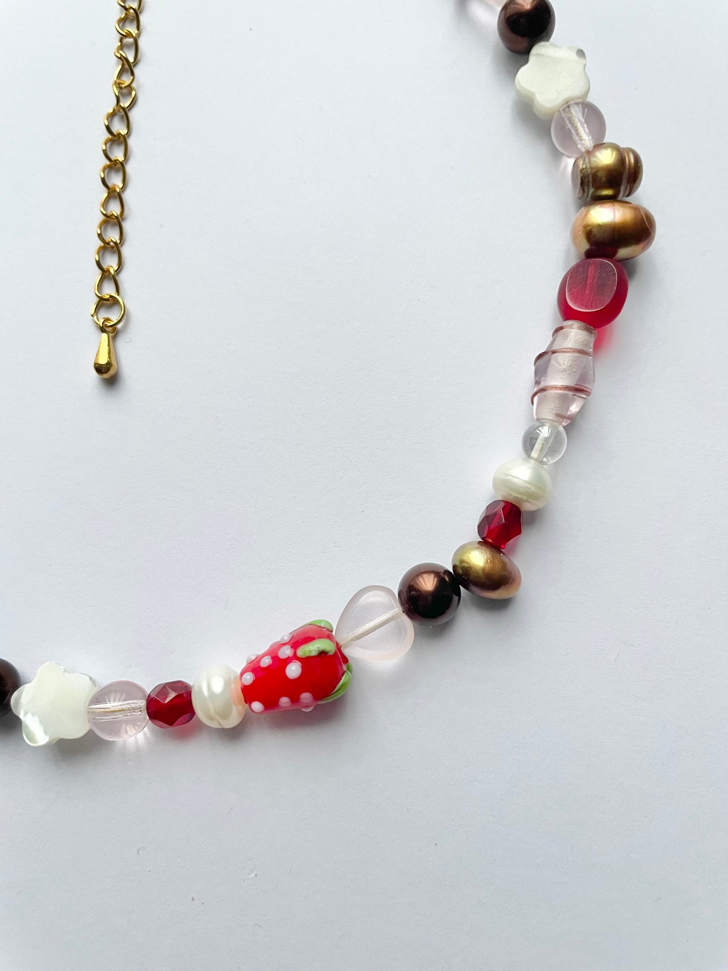 chocolate covered strawberries necklace