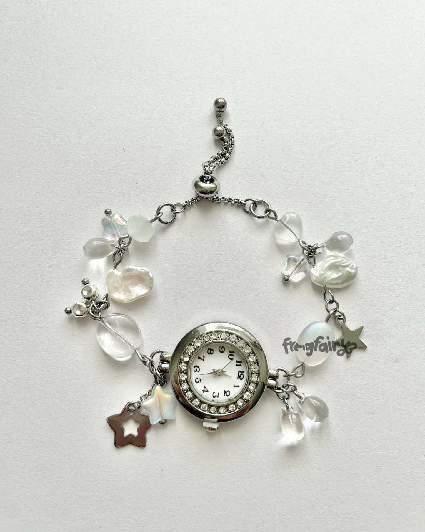 lace pearl watch bracelet