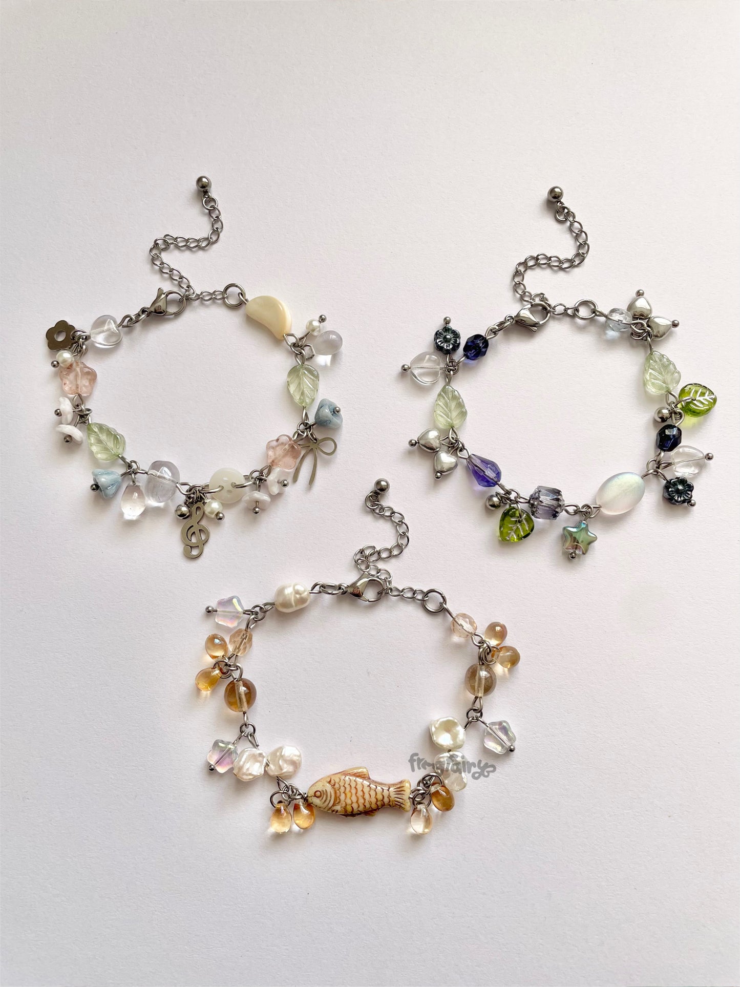 assorted bracelets (silver)