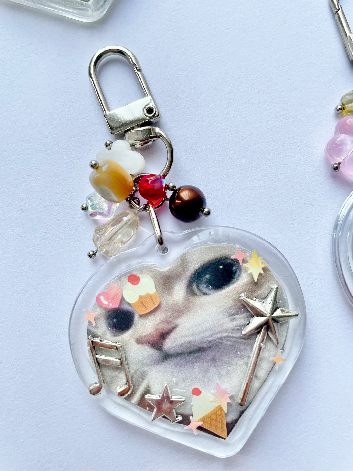 cat and creature keychains