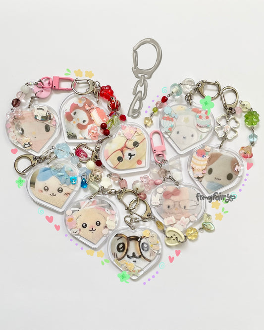 heart deco keychains