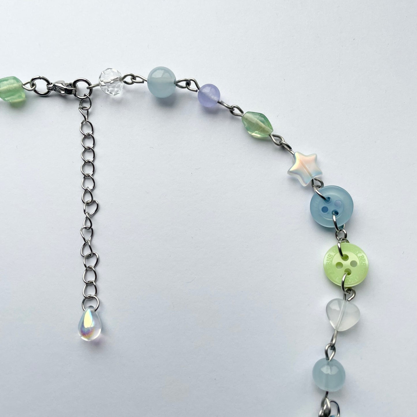 pastel button necklace