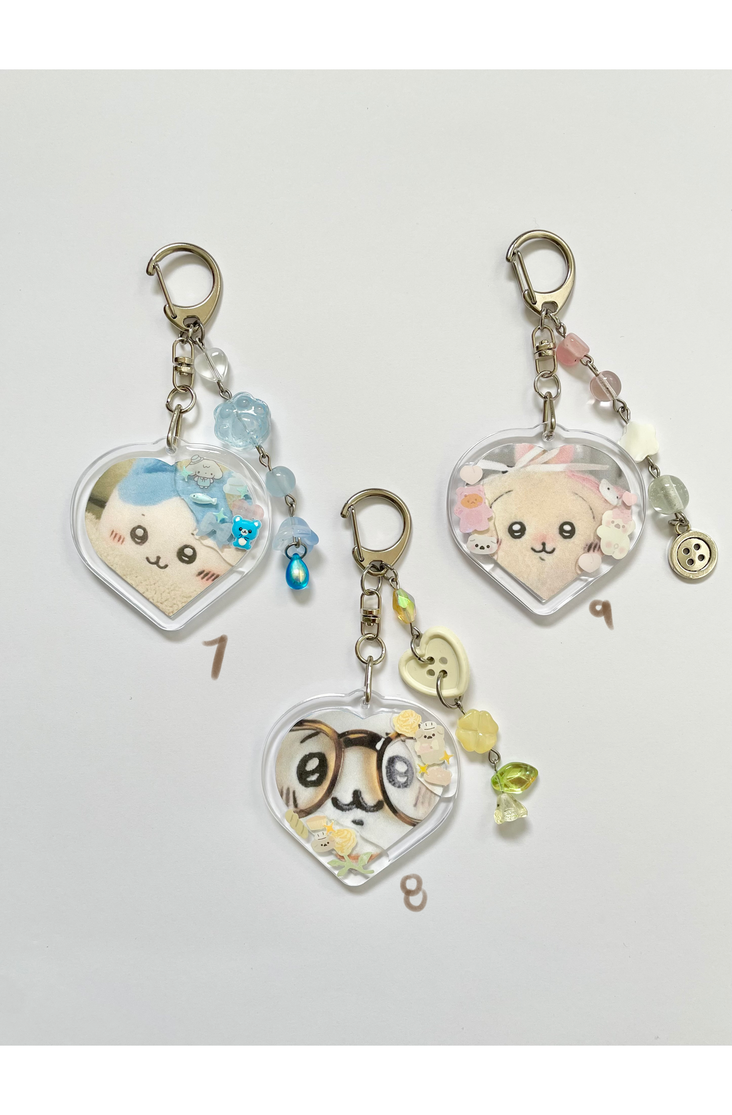 heart deco keychains