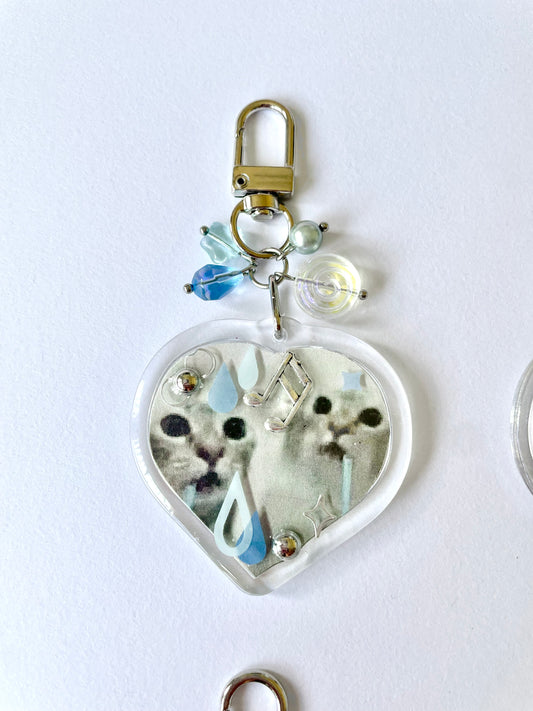 drooling cat keychains