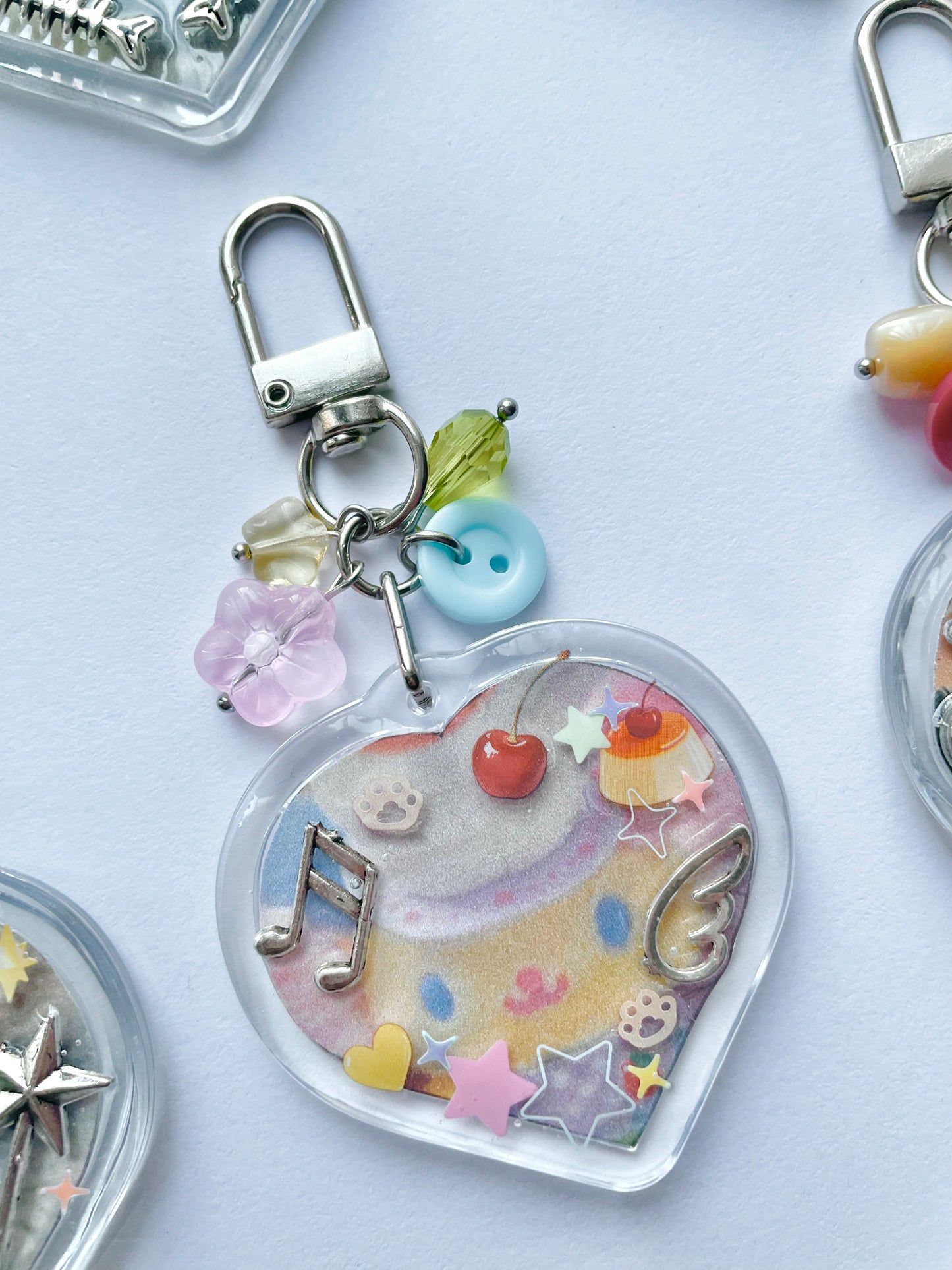cat and creature keychains