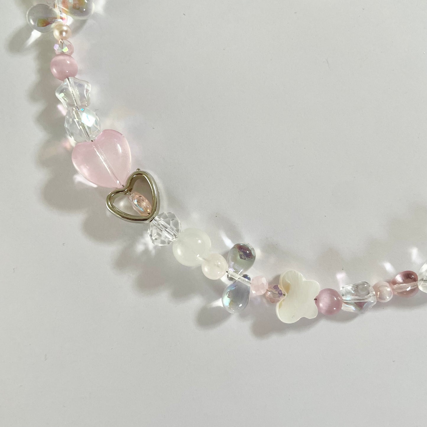 pastel heart necklace