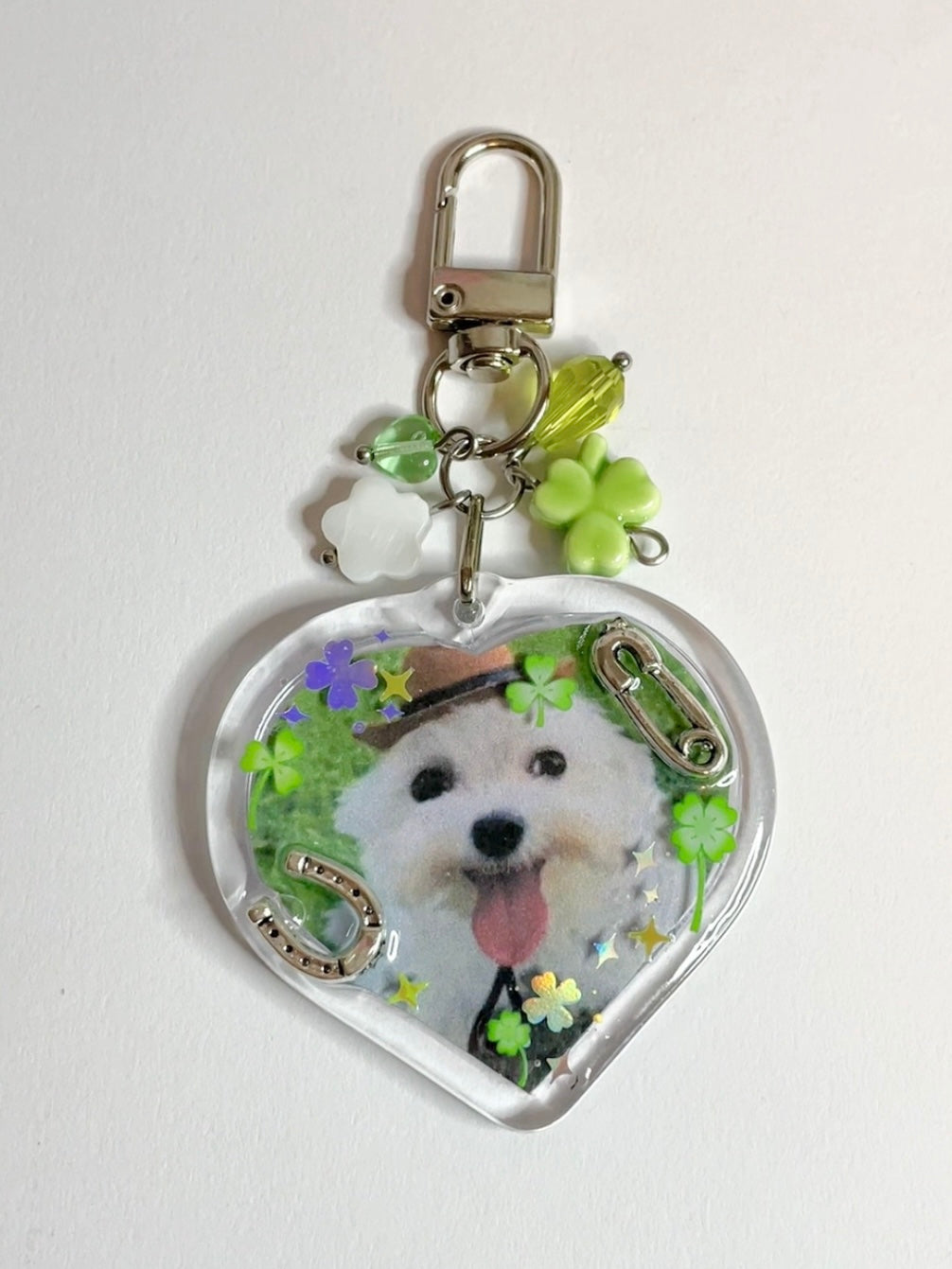 dog with hat keychain
