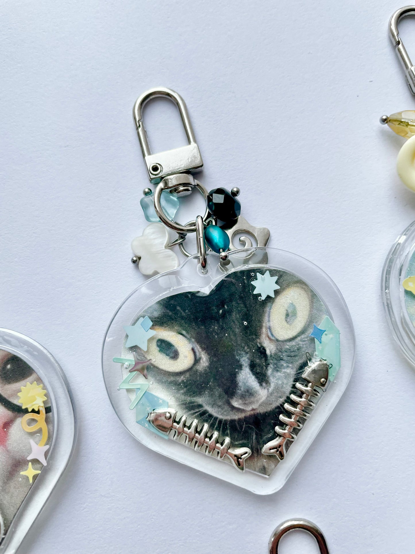 cat and creature keychains