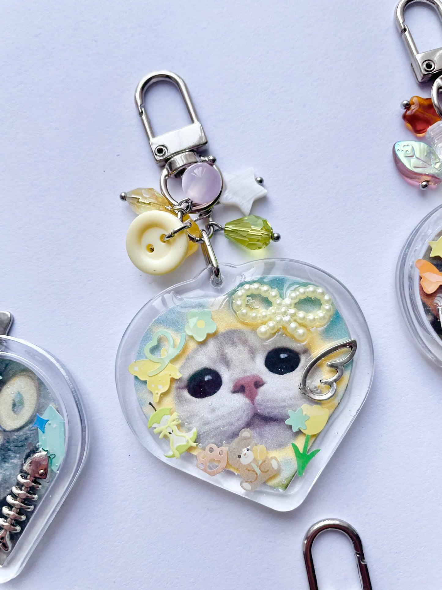 cat and creature keychains