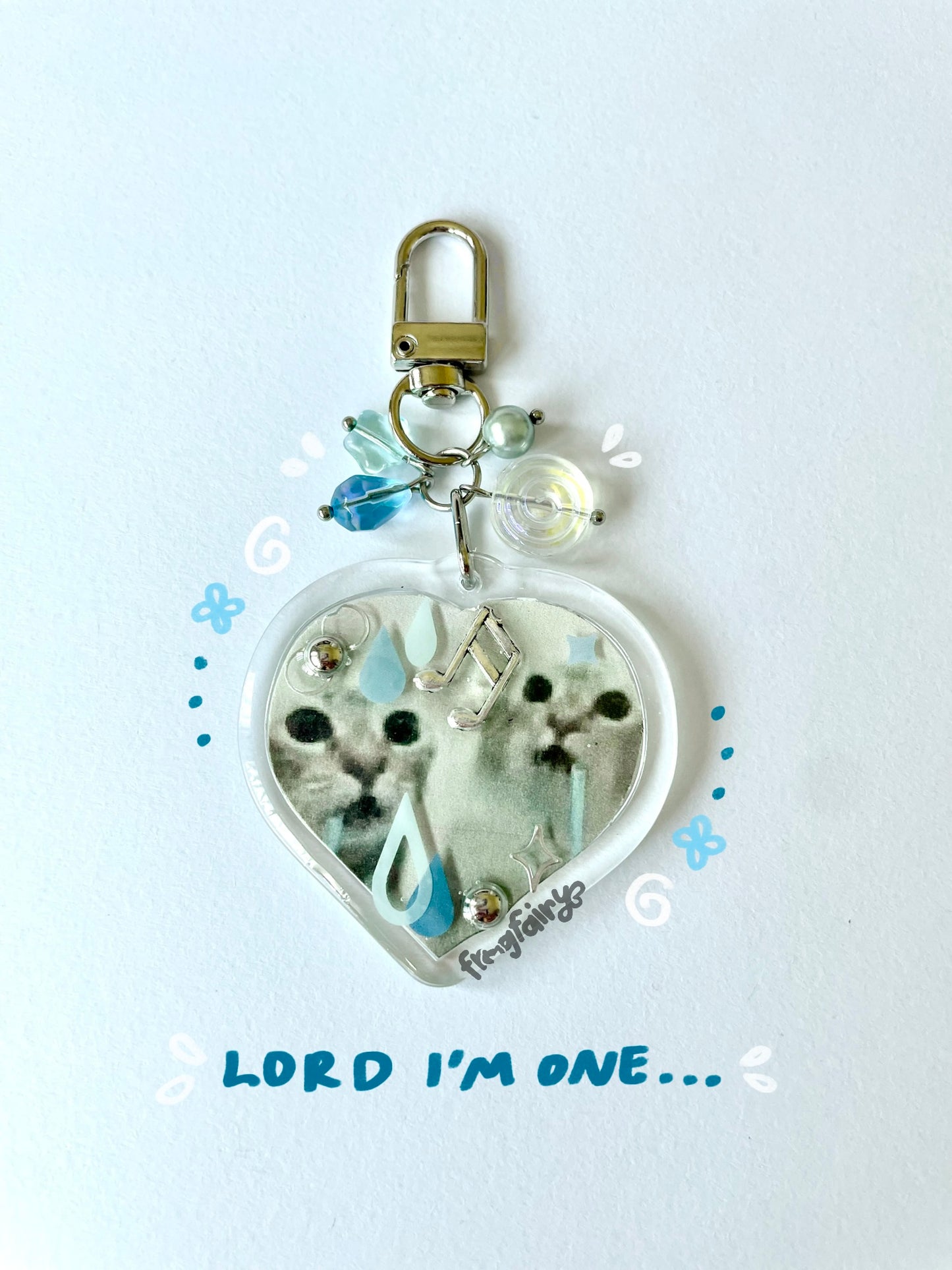 drooling cat keychains