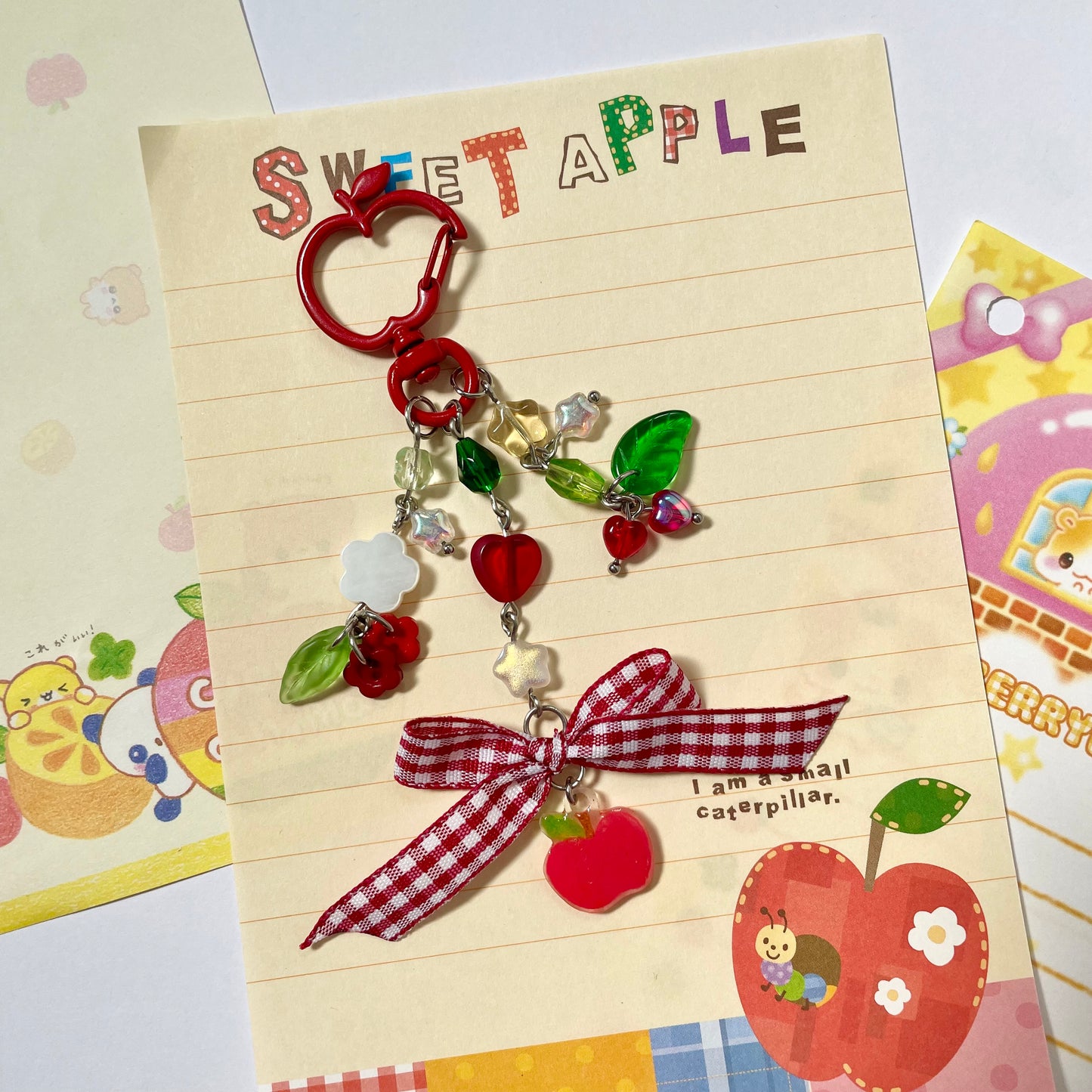 fruit picnic keychains