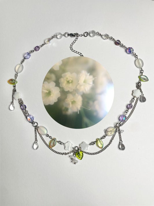 baby’s breathe necklace