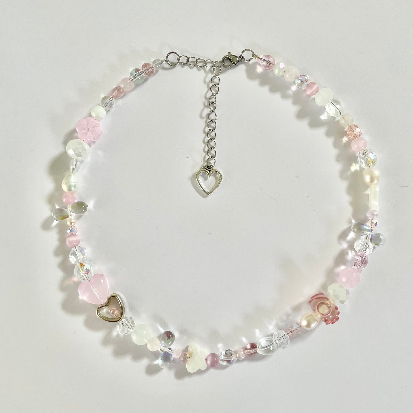 pastel heart necklace