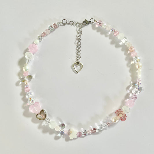 pastel heart necklace