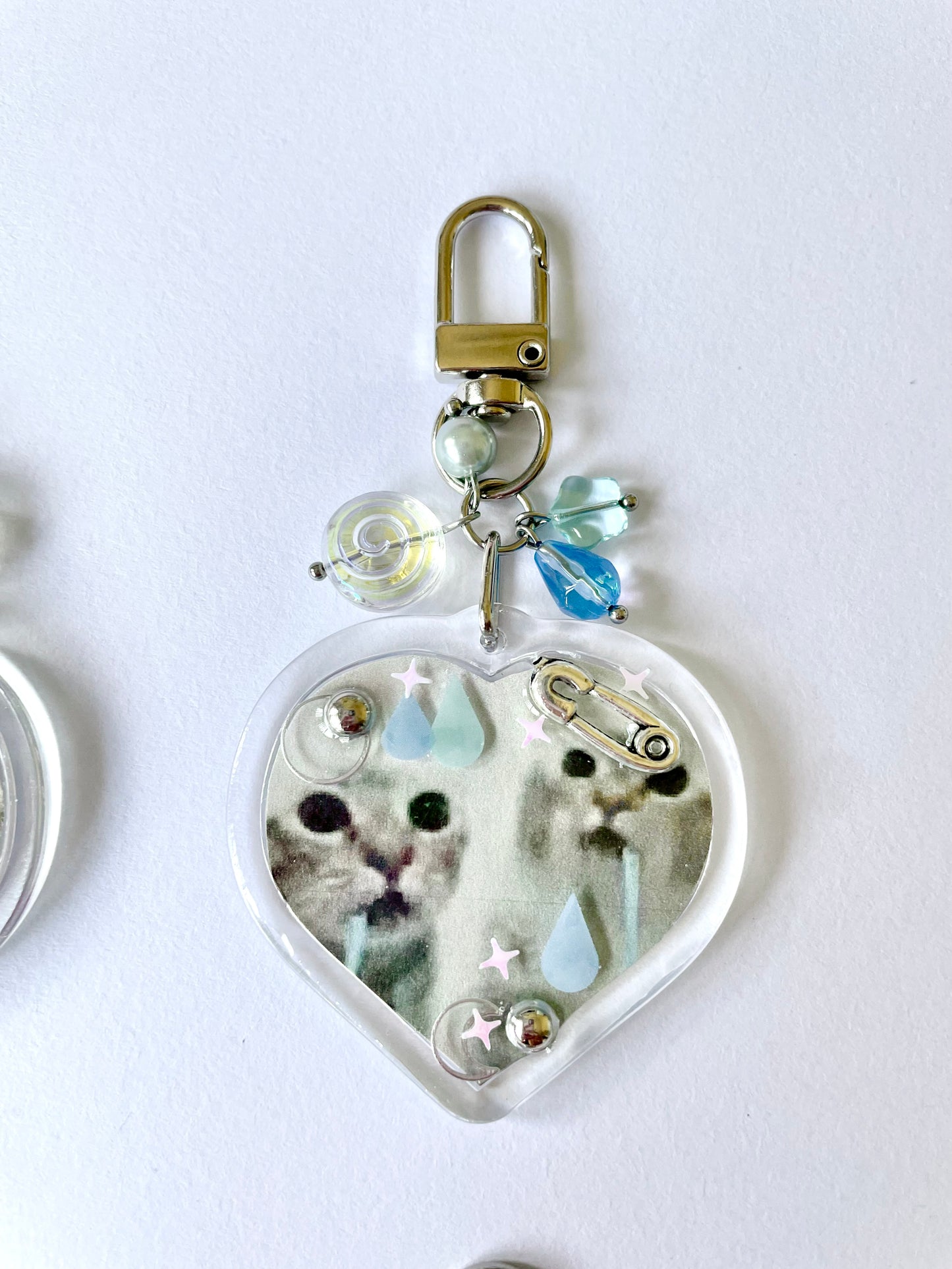 drooling cat keychains